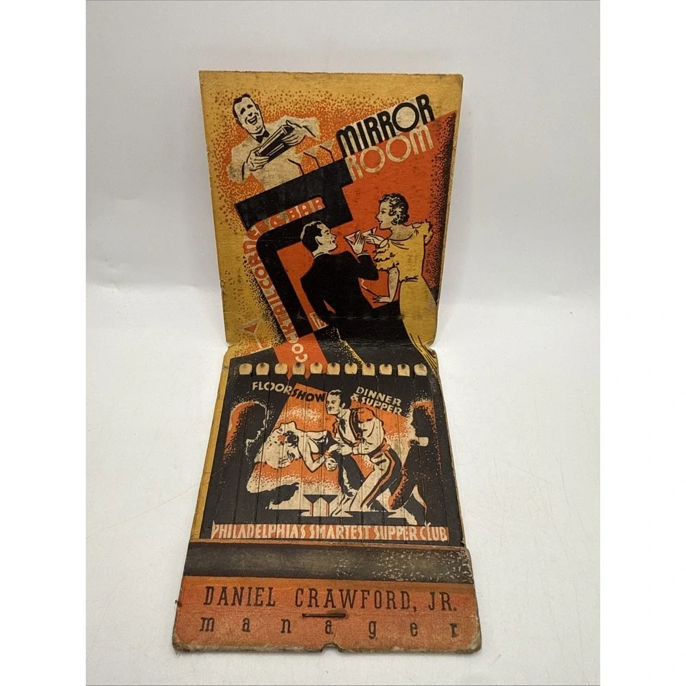 The Philadelphian Hotel Mirror Room Matchbook Unused